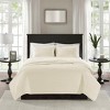 Sapphtopaz Bedding Comforter Set Classic Solid Color with Patterned Quilting Quilt Set - 2 of 4