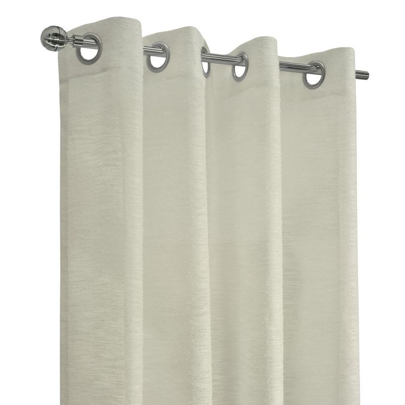 Habitat Boucle Sheer Premium Stylish and Functional Grommet Curtain Panel Off White, 3 of 6