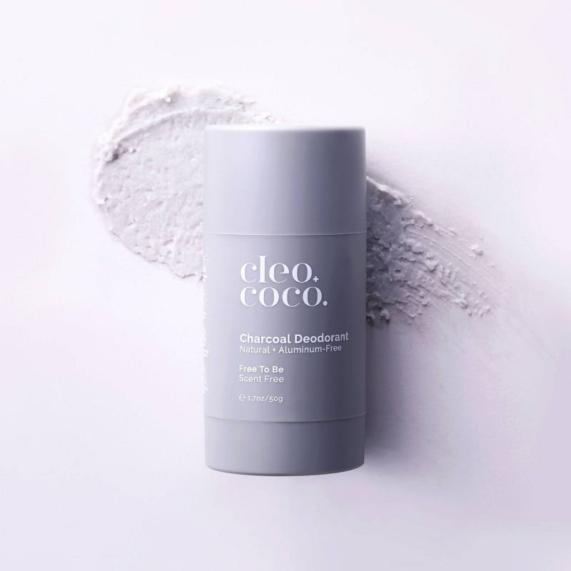 cleo+coco. Natural Charcoal Deodorant For Men and Women - Unscented - 1.7oz, 3 of 11