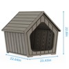 MooxvMoo Cabin-Style Cat House,Waterproof Resin Shelter for Indoor & Outdoor Use, Durable & Easy to Assemble Cozy Pet Bed - 3 of 4