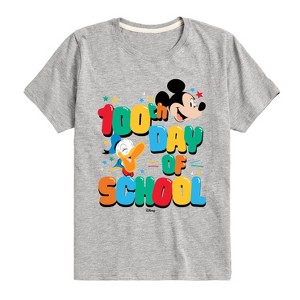 Boys' - Disney - 100 Days of School Mickey Mouse and Donald Duck Short Sleeve Graphic T-Shirt - 1 of 4