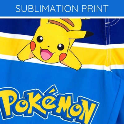 Pokemon Little Boys Compression UPF 50+ Swim Trunks Bathing Suit Blue 7-8 — фото 3