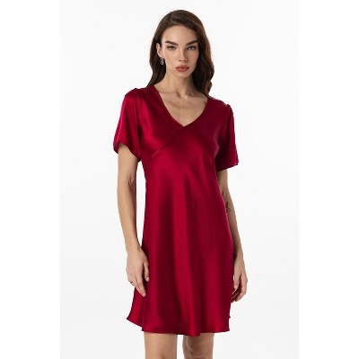 SilkSilky Women's Pure Silk Casual Smock Nightgown