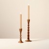 6pk Ribbed Flameless Taper Candles - Hearth & Hand™ with Magnolia - 3 of 3