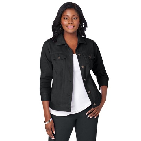 Black Classic Cotton Denim Jacket