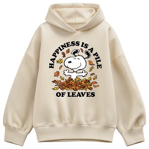 Women's Peanuts Happiness is a Pile of Leaves Oversized Fleece