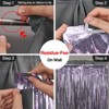 PartyWoo Fringe Curtain Purple Foil Light Metallic 3.3x6.6 Feet 2 pcs - 3 of 4