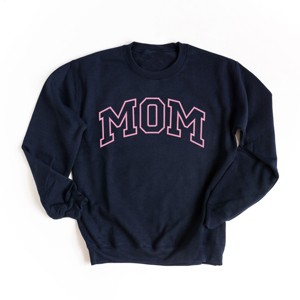 Simply Sage Market Embroidered Mom Varsity Outline Sweatshirt - 1 of 4