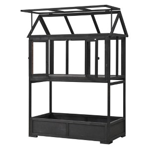 Gulches Black Portable Garden Cold Frame with Planter Stands and Holders, 69" Mini Greenhouse with Storage - 1 of 4