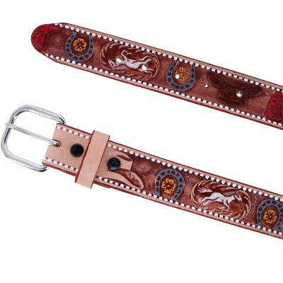 CTM Boys Cowboy Print Embossed Belt - image 4