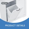 68" Tall Bathroom Storage Cabinet with Doors,Four-layeropen Shelves and Tilt-Out Laundry Hamper,Adjustable Shelf - Leovsnove - 4 of 4