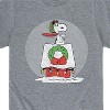 Boys' - Peanuts - Snoopy and Woodstock Christmas Skating Short Sleeve Graphic T-Shirt - 2 of 4