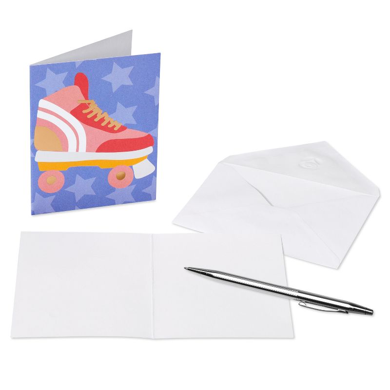 10ct Blank All Occasion Card, Roller-skates, 3 of 7