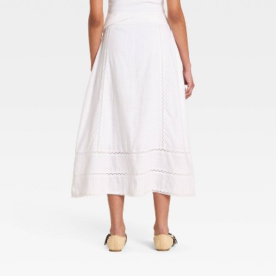 Women&rsquo;s Cutwork Midi Full Skirt – Universal Thread