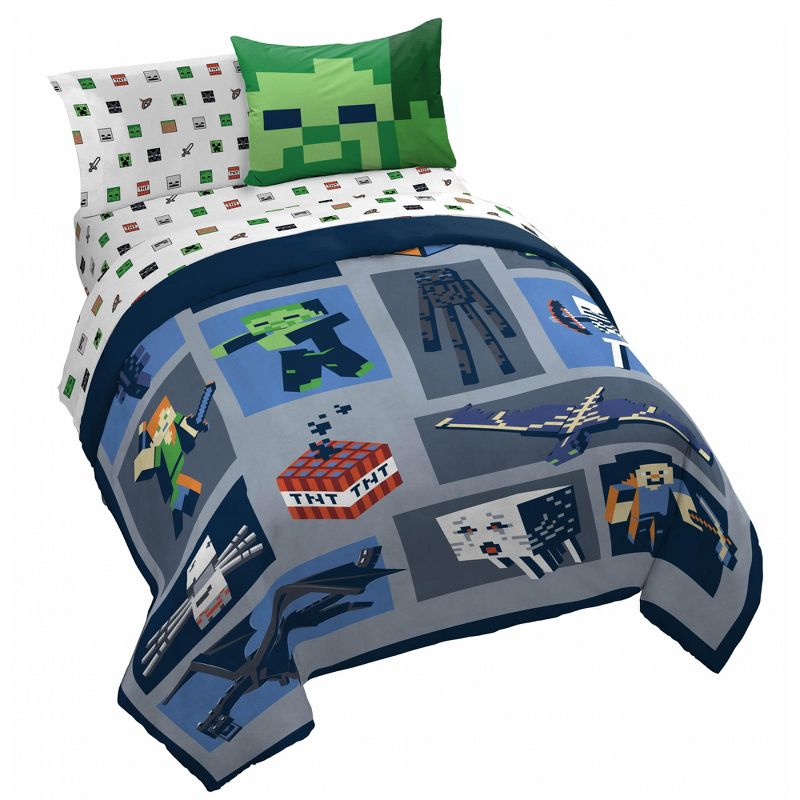 Saturday Park Minecraft Emblematic 100% Organic Cotton Bed Set, 1 of 10