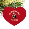 Youngstown State Penguins Logo Heart Love Wood Christmas Tree Holiday Ornament - 2 of 3