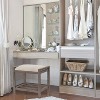 18.5" Amelia Backless Wood Vanity Stool - Hillsdale Furniture - 2 of 4