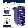 5-Drawer Rolling Tool Chest, Tool Cabinet w/Drawers & Brake Casters, Tool Box w/ Wheels for Garage, Workshop, Warehouse - 3 of 4