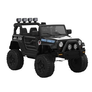 12V Kids Ride on Car, Kids Electric Vehicles Car Ride on Toy Truck for Toddlers w/Parent Remote, LED Lights, 2 Doors, Seat Belt - 1 of 4