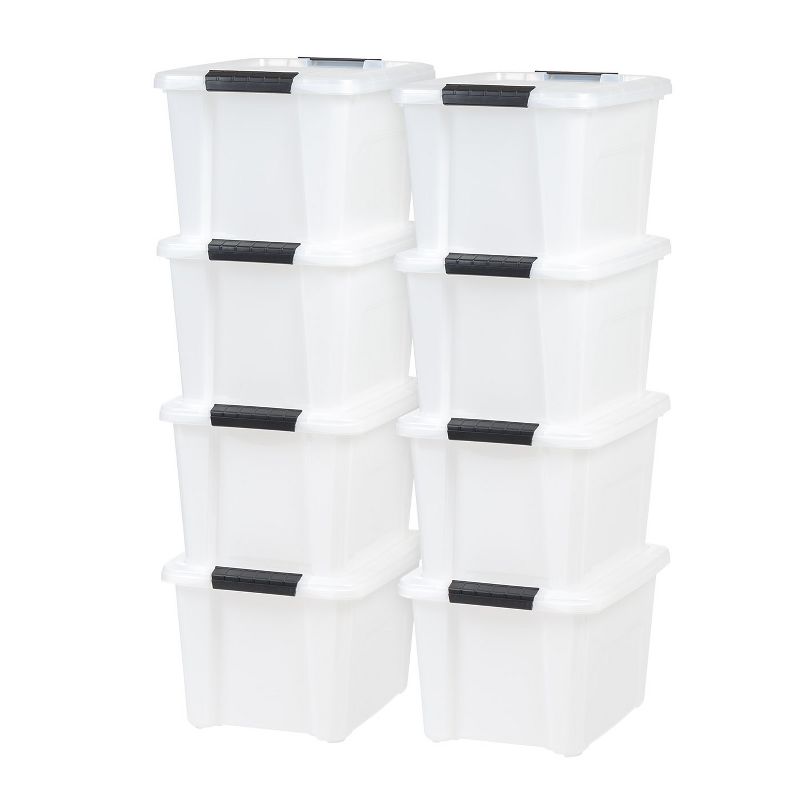 IRIS USA Plastic Storage Bins with Lids and Secure Latching Buckles, 1 of 8