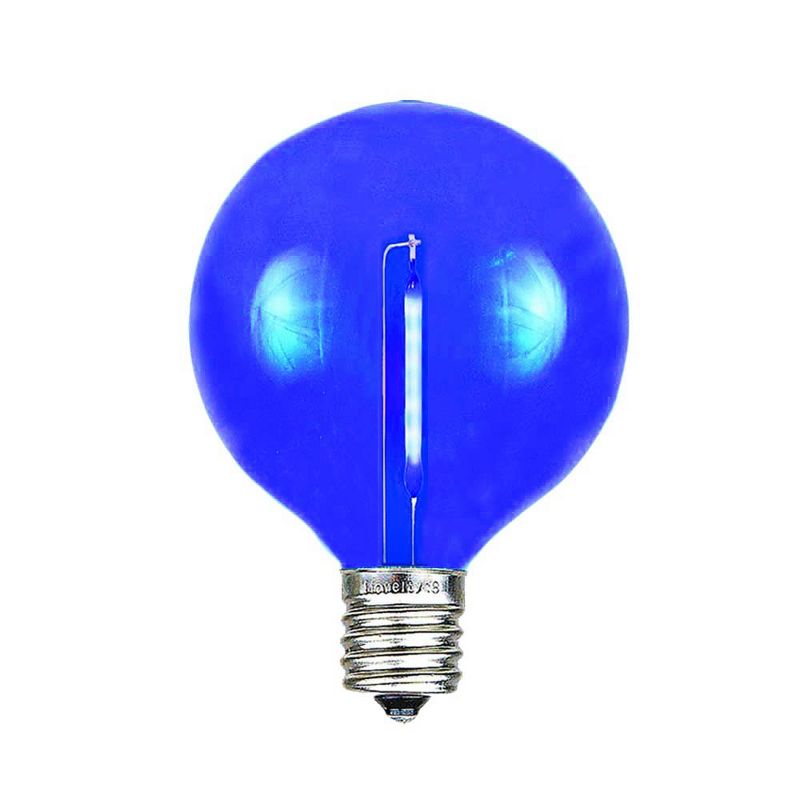 Novelty Lights Plastic G40 Globe Hanging LED String Light Replacement Bulbs E12 Candelabra Base 1 Watt, 2 of 9