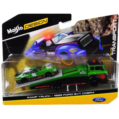 green tow truck toy