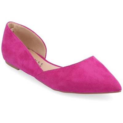 Journee Collection Womens Ester Slip On Pointed Toe D'orsay Flats