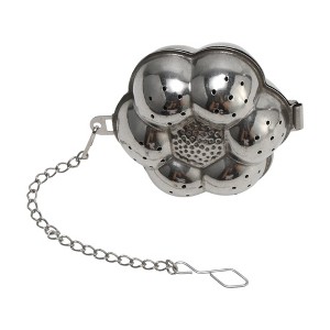 Unique Bargains Tea Infuser Tea Egg Design Infuser Traditional Style Hand Wash Stainless Steel Silver Tone 1Pcs - 1 of 4