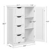 VANIRROR Freestanding Storage Cabinet, Floor Cabinet with 4 Drawers and Adjustable Shelf for Living Room, Restaurants, Schools, Cafes - 3 of 4