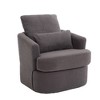 TiramisuBest Gray Swivel Barrel Chair - Comfy Round Accent Chair for Living Room, Nursery, Hotel, Bedroom, Office & Lounge - 3 of 4