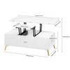 NicBex 47.24 Inch Rectangle Lift Top Coffee Table with Drawers,Center Table for Living Room,Dining Room,Bedroom - 3 of 4