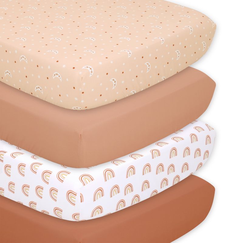 The Peanutshell Boho 4-Pack Fitted Crib Sheets, 1 of 11