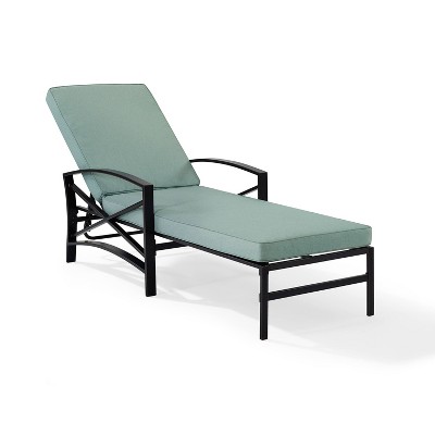 Kaplan Chaise Lounge Chair - Blue/Bronze - Crosley