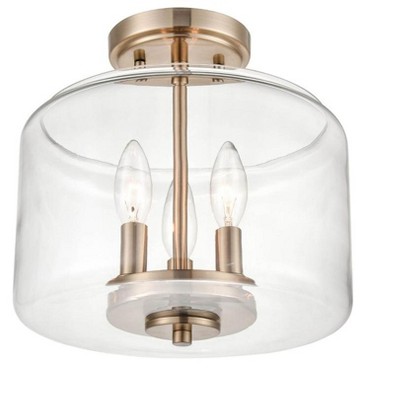 11" Chrome Glass Globe LED Semi-Flush Mount Light