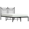 vidaXL 12" Black Full Size Metal Bed Frame with Headboard No Mattress - 4 of 4