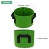 Unique Bargains Thickened Fabric Durable Handles Multipurpose Good Drainage Plant Grow Bags 5 Pcs - 3 of 4