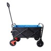 SKRAN Wagon Cart Outdoor,Foldable Wagon Cart,Capacity Heavy-Duty Steel Mesh Utility Cart,with Removable Sides,for Beach,Shopping - 4 of 4