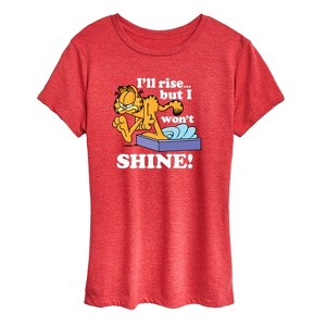 Women's - Garfield - I'll Rise But Won't Shine Short Sleeve Graphic T-Shirt - 1 of 4