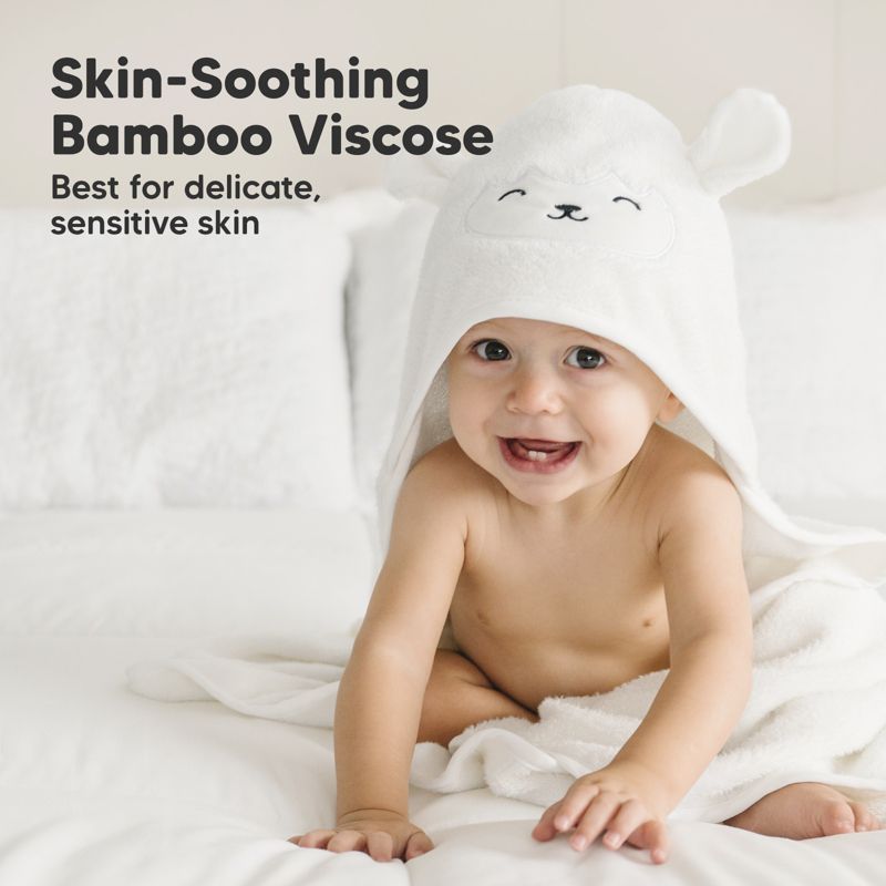 KeaBabies Cuddle Baby Hooded Towel, Organic Baby Bath Towel, Hooded Baby Towels, Baby Beach Towel for Newborn, Kids, 4 of 11