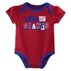 NFL New York Giants Infant Girls' 3pk White Bodysuit - image 3 of 4