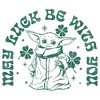 Boy's Star Wars: The Mandalorian St. Patrick's Day Grogu May Luck be with You Retro T-Shirt - image 2 of 4