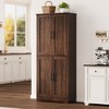 70" Modern Pantry Cabinet - Adjustable Shelf Storage with Doors for Kitchen, Bathroom & Living Room - 4 of 4