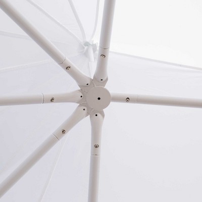White Decagonal Outdoor Event Tent with Cathedral Windows