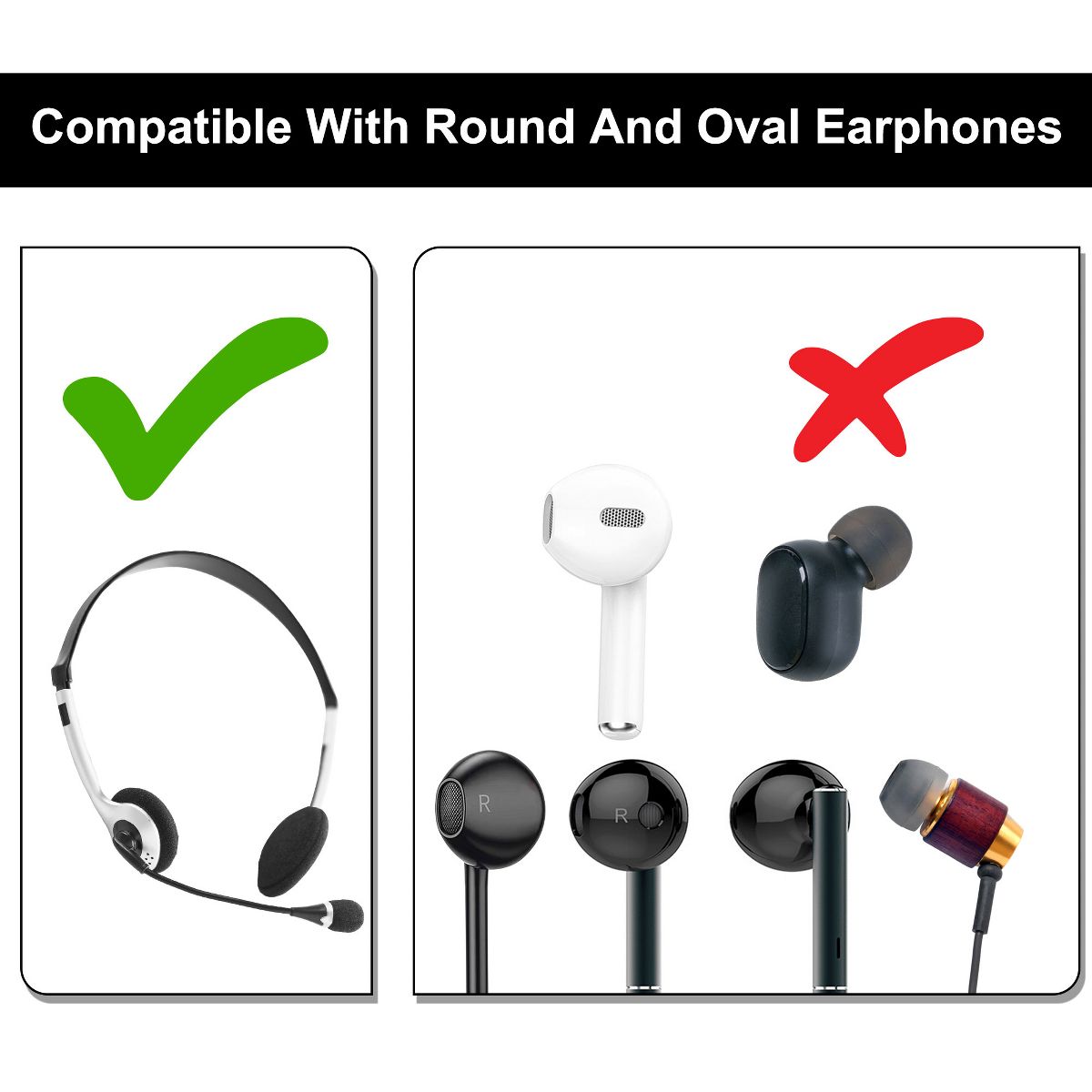 Unique Bargains uxcell Headphone Earpad 3.5cm, Black 10 Pcs - thumbnail 3