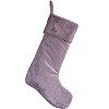 Gray and Silver Christmas Stocking – Soft Plush Fabric – Handmade in Minnesota by MerryStockings - 2 of 3