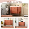 Accent Cabinet Modern with 2 Storage Drawers and Anti-Slip Legs for Bedroom or Entryway - 3irtyhousy - 2 of 4