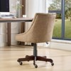 Mid Century Office Computer Desk Chair, Retro Sheepskin Pattern Home Office Chair with Lift Swivel & Recline Functions, Rolling Work Chairs for Home - 2 of 4
