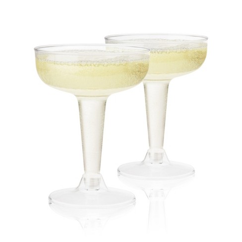 Party Glasses and Cups- Clear Plastic Martini 20-Count Glassess