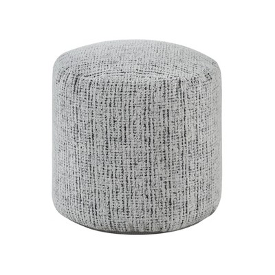 Vynxaria Cylindrical Chenille Pouf ¨C Modern Ottoman & Versatile Footstool