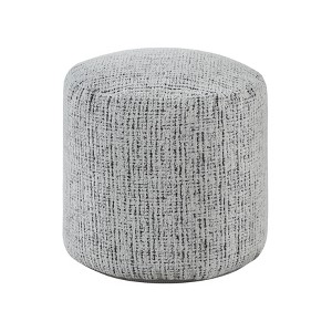 Vynxaria Cylindrical Chenille Pouf ¨C Modern Ottoman & Versatile Footstool - 1 of 4